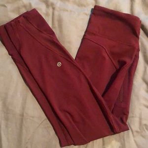 Lululemon red (burgundy) crop leggings